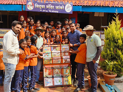 School library at jambre, Chandgad